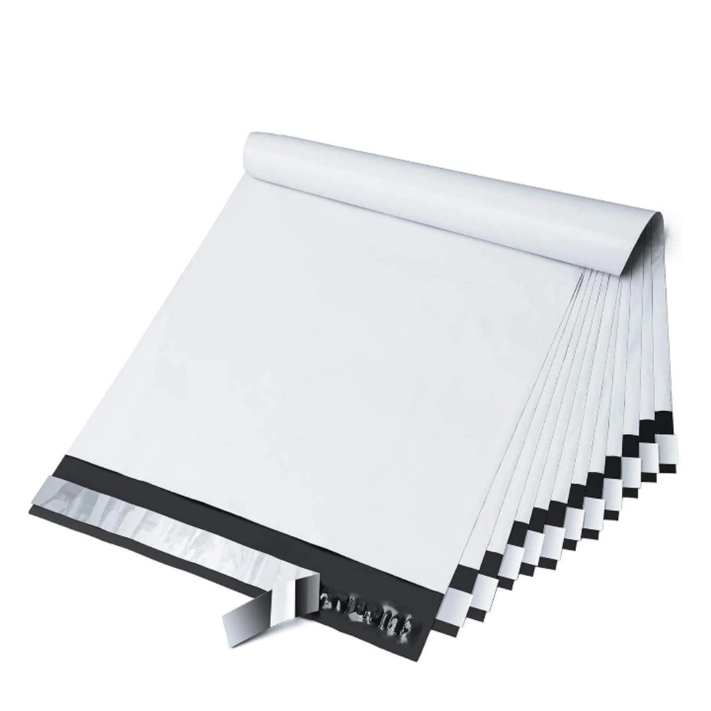 100 White Poly Mailing Envelopes/Bags Size 9x12